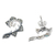 Marcasite drop earrings, 'The Dearest' - Hand Crafted Marcasite and Sterling Silver Drop Earrings (image 2b) thumbail