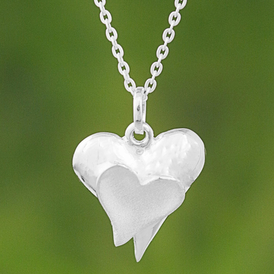 Sterling Silver Pendant Necklace Hearts from Thailand - Dazzling Hearts ...