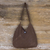 Cotton shoulder bag, 'Let's Go' - Bohemian Brown Shoulder Bag with Coin Purse (image 2) thumbail