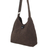 Cotton shoulder bag, 'Let's Go' - Bohemian Brown Shoulder Bag with Coin Purse (image 2b) thumbail
