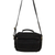 Leather shoulder bag, 'Ready in Black' - Compact Black Leather Handcrafted Unisex Shoulder Bag (image 2a) thumbail