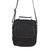 Leather shoulder bag, 'Voyager in Black' - Fair Trade Thai Black Leather Handcrafted Shoulder Bag