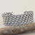 Sterling silver cuff bracelet, 'Hill Tribe Basketweave' - Thai Handcrafted Woven Sterling Silver Cuff Bracelet thumbail