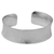 Silver cuff bracelet, 'Karen Silver Elegance' - Textured Silver 950 Hill Tribe Concave Cuff Bracelet thumbail