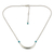 Collar colgante de plata esterlina - Collar con colgante de media luna de calcita de Tailandia