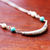Cultured pearl pendant necklace, 'Charming Crescent' - Cultured Pearl and 950 Silver Crescent Thai Necklace (image 2c) thumbail
