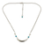 Cultured pearl pendant necklace, 'Charming Crescent' - Cultured Pearl and 950 Silver Crescent Thai Necklace (image 2e) thumbail