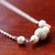 Cultured pearl pendant necklace, 'Glowing Moons' - Cultured Pearl and Sterling Silver Necklace from Thailand (image 2c) thumbail