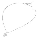 Sterling silver pendant necklace, 'The Kitten' - Sterling Silver Kitten Pendant Necklace from Thailand