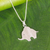 Sterling silver pendant necklace, 'Adventurous Elephant' - Sterling Silver Baby Elephant Pendant Necklace from Thailand