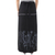 Cotton wrap skirt, 'Prairie in Black' - Cotton Black Wrap Skirt with Printed Prairie Grass Design (image 2b) thumbail