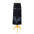 Cotton wrap skirt, 'Hibiscus' - Cotton Black Wrap Skirt grey Printed Hibiscus Flower Design (image 2b) thumbail