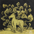 'Zodiac Goat' - Schwarz-goldenes Mixed-Media-Gemälde mit signiertem Sternzeichen-Ziege