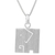Sterling silver pendant necklace, 'Block Elephant' - Brushed Finish Sterling Silver Elephant Pendant Necklace