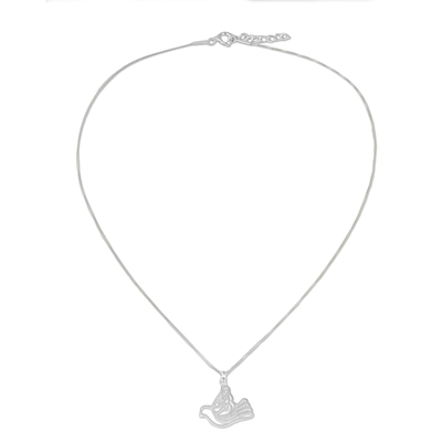 Sterling silver pendant necklace, 'The Dove' - Sterling Silver Pendant Necklace Dove from Thailand