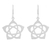 Pendientes colgantes de plata de ley - Pendientes colgantes de plata esterlina Estrella floral de Tailandia