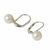 Cultured pearl drop earrings, 'Pure Lily' - Cultured Pearl Drop Earrings High Polish from Thailand (image 2c) thumbail