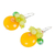 Quartz dangle earrings, 'Moonlight Garden in Orange' - Orange Quartz and Glass Bead Dangle Earrings with Copper (image 2b) thumbail