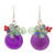 Quartz dangle earrings, 'Moonlight Garden in Purple' - Purple Quartz and Glass Bead Dangle Earrings with Copper
