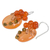 Quartz dangle earrings, 'Garden Bliss in Orange' - Orange Quartz and Glass Bead Dangle Earrings with Copper (image 2b) thumbail