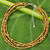 Halskette aus kultivierten Süßwasserperlensträngen - Thailändische viersträngige Zuchtperlenkette in Goldbraun
