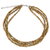 Halskette aus kultivierten Süßwasserperlensträngen - Thailändische viersträngige Zuchtperlenkette in Goldbraun