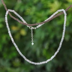 Jade beaded necklace, 'Dance of Attraction' - Fair Trade Asian Jade Artisan Crafted Beaded Necklace