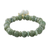 Jade beaded stretch bracelet, 'Jade Elephant' - Jade Beaded Bracelet Handmade in Thailand with Elephant (image 2c) thumbail