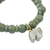 Jade beaded stretch bracelet, 'Jade Elephant' - Jade Beaded Bracelet Handmade in Thailand with Elephant (image 2d) thumbail