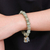 Jade beaded stretch bracelet, 'Jade Elephant' - Jade Beaded Bracelet Handmade in Thailand with Elephant (image 2e) thumbail