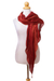 Silk scarf, 'Evolving Lipstick' - Silk Scarf in Claret Red from Thailand