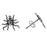 Sterling silver stud earrings, 'Little Sun Spiders' - Sterling Silver Stud Earrings Spider Shape from Thailand