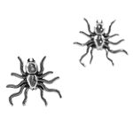 Sterling silver stud earrings, 'Little Sun Spiders' - Sterling Silver Stud Earrings Spider Shape from Thailand