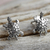 Sterling silver button earrings, 'Little Turtles' - Sterling Silver Button Earrings Turtle Shape from Thailand thumbail