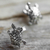 Sterling silver button earrings, 'Little Turtles' - Sterling Silver Button Earrings Turtle Shape from Thailand (image 2c) thumbail