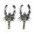 Sterling silver button earrings, 'Little Scorpions' - Sterling Silver Button Earrings Scorpion Shape from Thailand