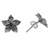 Sterling silver stud earrings, 'Jasmine Blossoms' - Sterling Silver Stud Earrings Floral Shape from Thailand