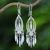 Sterling silver filigree chandelier earrings, 'Shining Spears' - Sterling Silver Filigree Chandelier Earrings from Thailand