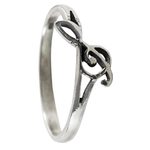 Sterling silver band ring, 'Timeless Melody' - Sterling Silver Band Ring Musical from Thailand