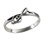 Sterling silver band ring, 'Timeless Melody' - Sterling Silver Band Ring Musical from Thailand