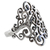 Sterling silver cocktail ring, 'Thai Spirals' - Sterling Silver Spiral Cocktail Ring from Thailand (image 2c) thumbail