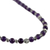 Amethyst beaded necklace, 'Simple Grace' - Amethyst and 950 Silver Beaded Necklace from Thailand (image 2d) thumbail