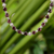 Garnet beaded necklace, 'Simple Grace' - Garnet and 950 Silver Beaded Necklace from Thailand thumbail