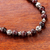 Garnet beaded necklace, 'Simple Grace' - Garnet and 950 Silver Beaded Necklace from Thailand (image 2b) thumbail