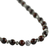 Garnet beaded necklace, 'Simple Grace' - Garnet and 950 Silver Beaded Necklace from Thailand (image 2d) thumbail