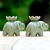 Porta incienso de cerámica Celadon, (par) - Porta-incienso de cerámica con elefante y loto de Tailandia (2)