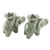 Celadon ceramic incense holders, 'Lotus Elephant' (pair) - Elephant and Lotus Ceramic Incense Holders from Thailand (2)