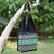 Cotton shoulder bag, 'Forest Colors' - 100% Cotton Green Black Embroidered Shoulder Bag Thailand (image 2b) thumbail