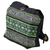 Cotton shoulder bag, 'Forest Colors' - 100% Cotton Green Black Embroidered Shoulder Bag Thailand