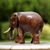 Wood sculpture, 'Relaxed Little Elephant' - Hand Made Wood Elephant Sculpture from Thailand (image 2c) thumbail
